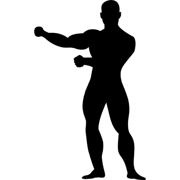 626x626 Gymnast Standing Black Silhouette Icons Free Download
