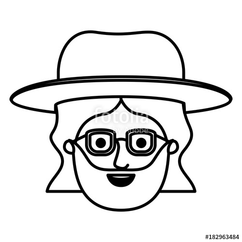 500x500 Male Face With Hat And Glasses And Mid Length Hair And Beard