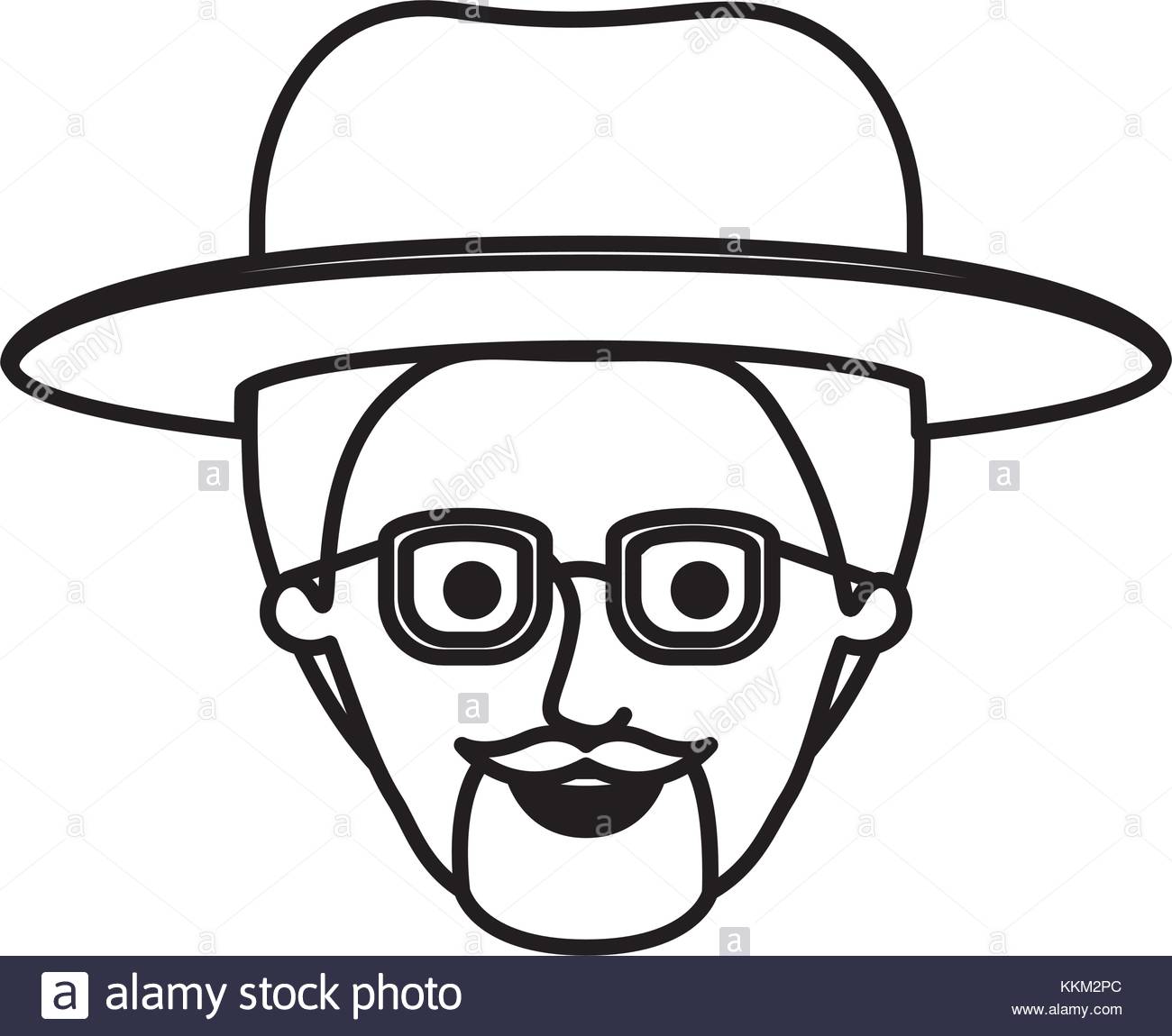 1300x1150 Male Face With Hat And Glasses And Short Hair And Goatee Beard