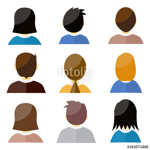 500x500 Male And Female Head Silhouettes Avatar, Profile Vector Icons
