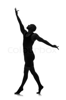 212x320 Silhouette Of Male Dancer Isolated On White Stock Photo Colourbox