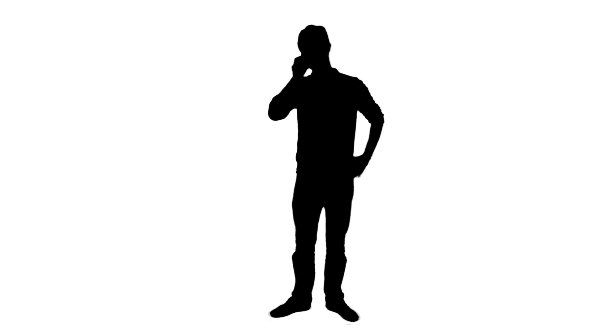 1920x1080 Smartphone Playing Call Silhouette Man