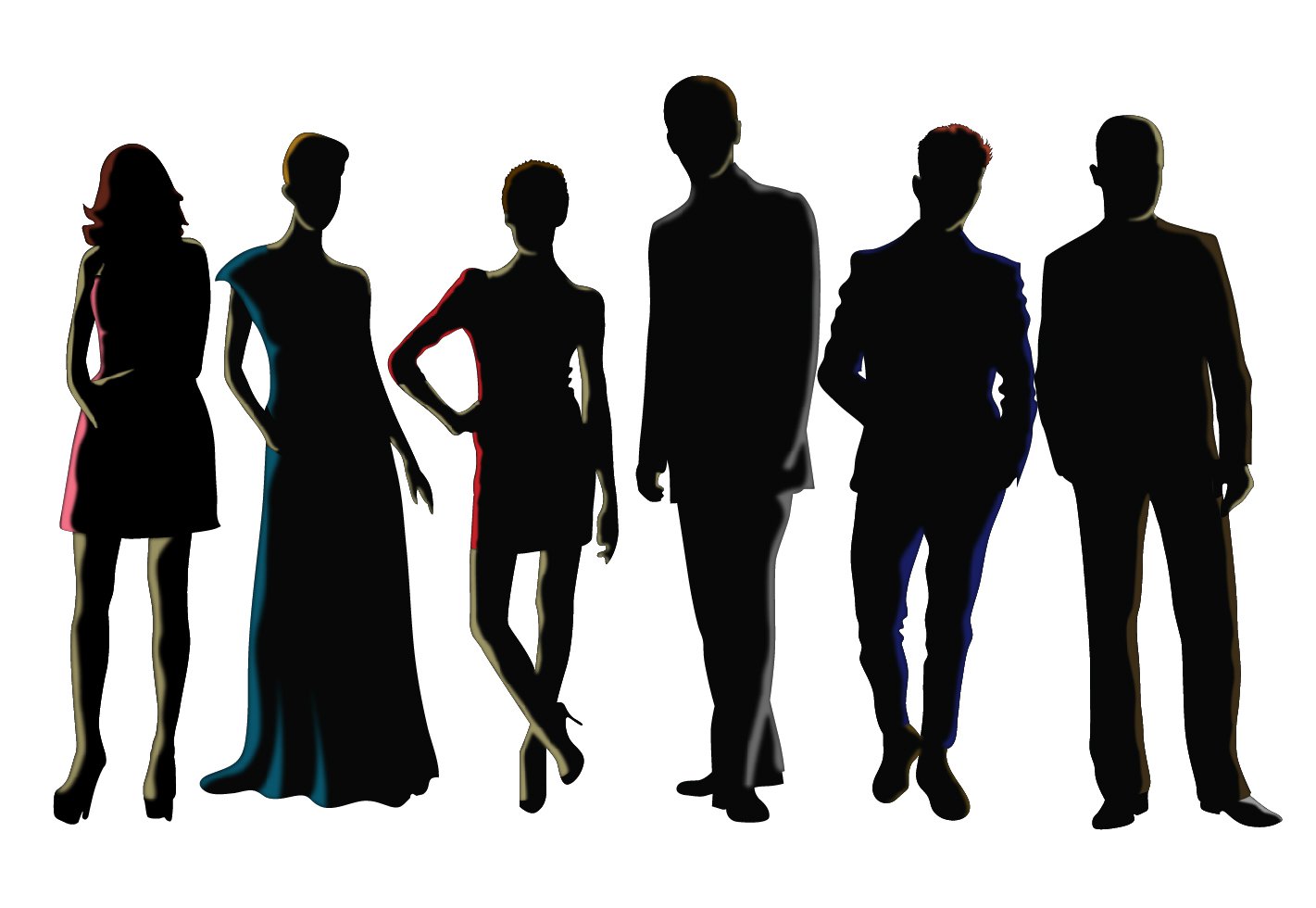 1421x980 Free Clipart Silhouette Man And Woman