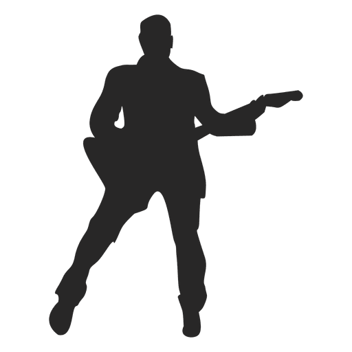 512x512 Male Guitarist Silhouette