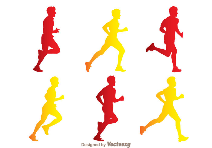 700x490 Man Running Silhouette Vectors