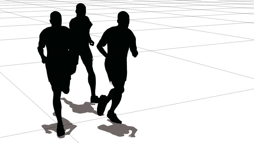 852x480 Man Running Silhouette Footage
