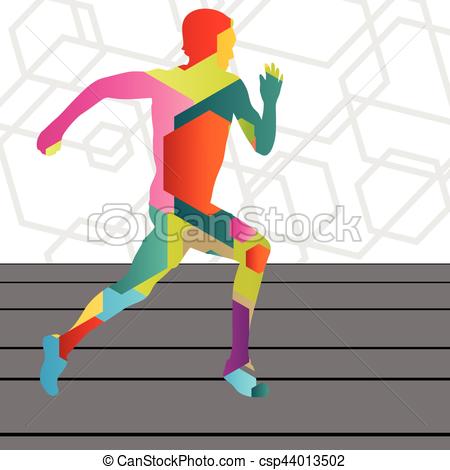 450x470 Active Young Men Sport Athletics Hurdles Barrier Running Vector