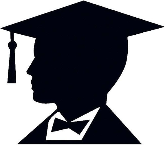 570x502 Silhouette Clipart Graduate'07019