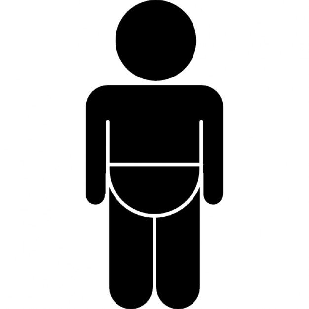626x626 Baby Wearing Diaper Silhouette Icons Free Download