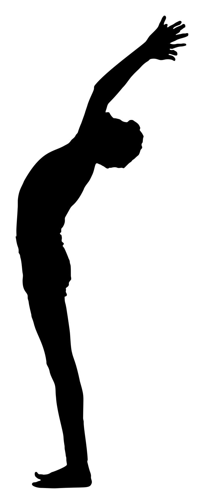 690x1706 Male Yoga Pose Silhouette 2 Clipart