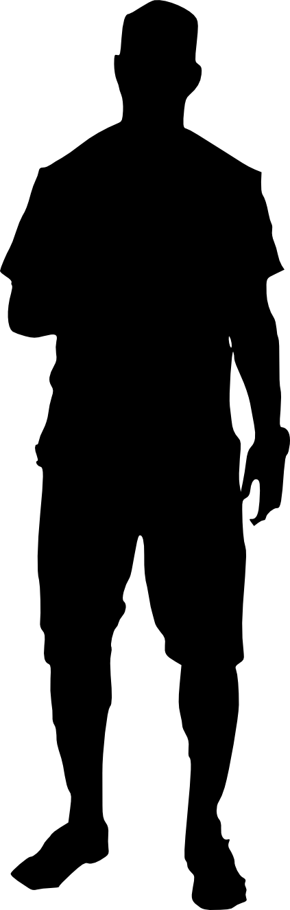 423x1325 20 Man Silhouette (Png Transparent)