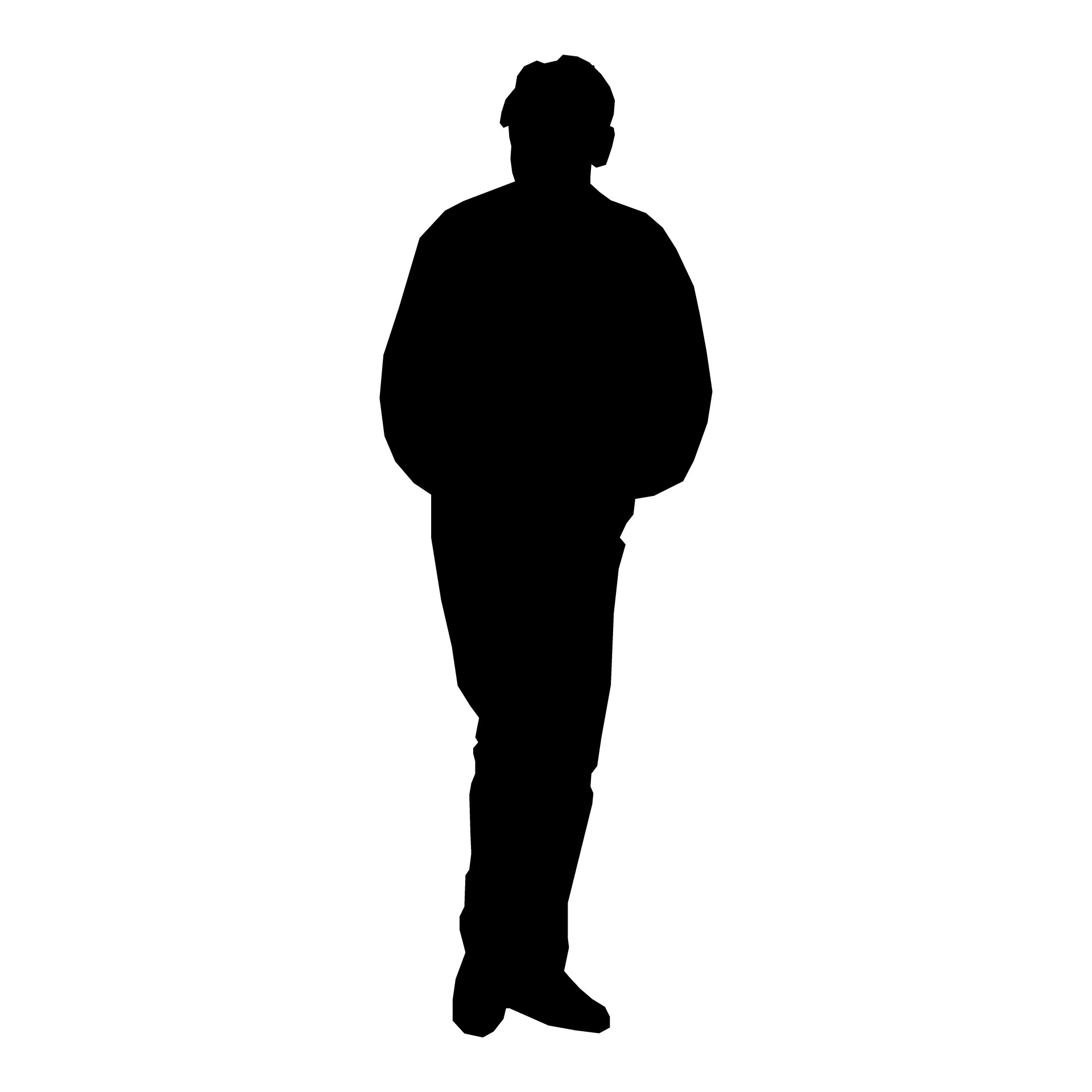 1920x1920 Silhouette Man Standing Free Stock Photo
