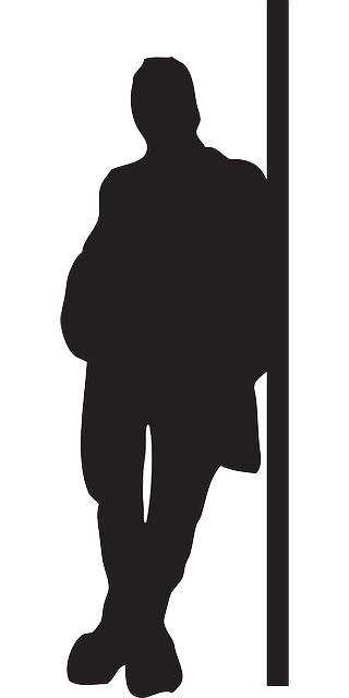 320x640 Wall, Man, Silhouette, Male, Leaning, Standing