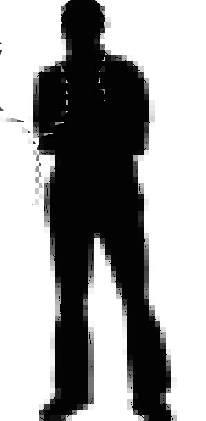 298x608 Man, Gentleman, Silhouette, Outline, Guy, Male, Masculine, Profile