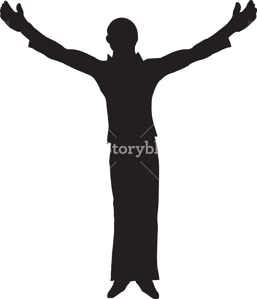 860x1000 Vector Man Silhouette Royalty Free Stock Image