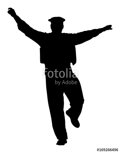394x500 A Greek Evzone Dancing Vector Silhouette Isolated On White