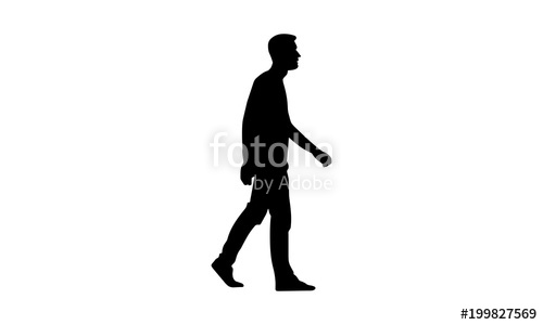 500x300 Silhouette Of A Man Walking Stock Image And Royalty Free Vector