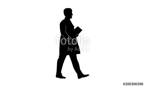 500x300 The Silhouette Of A Male Doctor Is Walking
