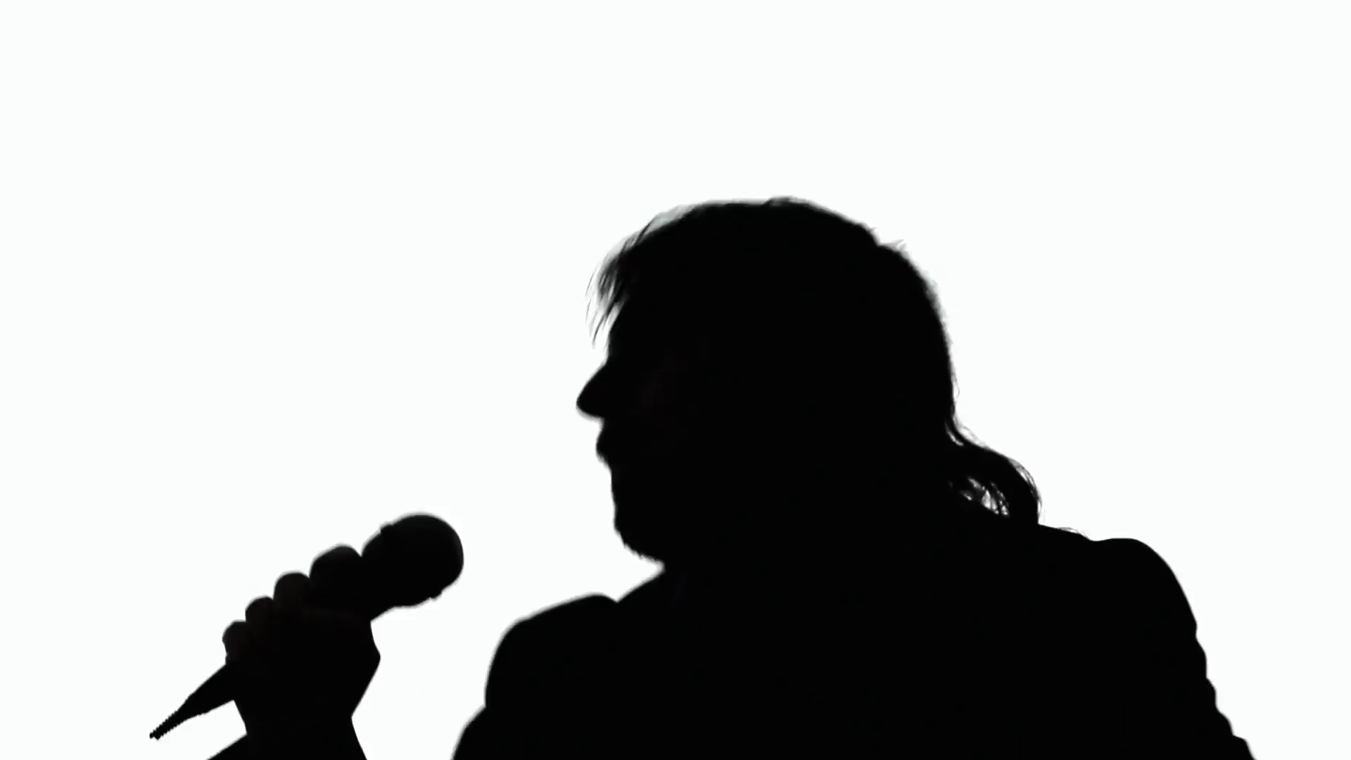 1920x1080 Silhouette Man Sing Crazy. A Crazy Singer (A Man) Moving, Shaking