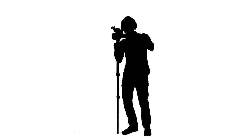 852x480 Black Silhouette Of Microphone And Vigorously Singing Singer