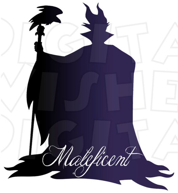 570x621 Maleficent Silhouette Digital Iron On Transfer Clip Art