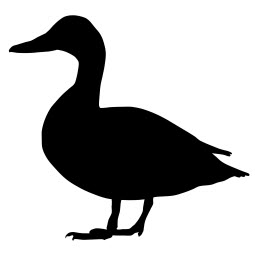 255x263 Mallard Duck Side Silhouette Dxf File Free Download