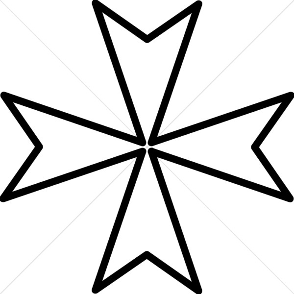 600x600 Maltese Cross Cross Clipart
