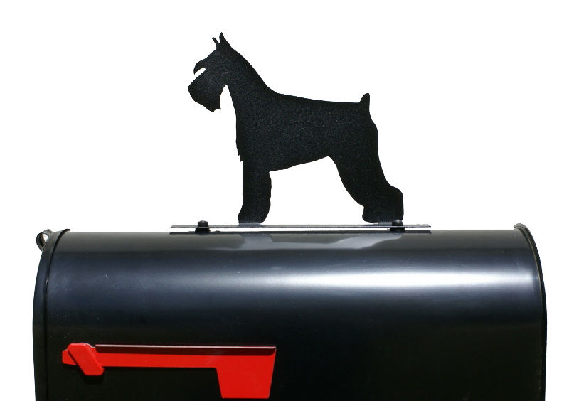 800x564 Schnauzer Dog Silhouette Mailbox Topper Sign