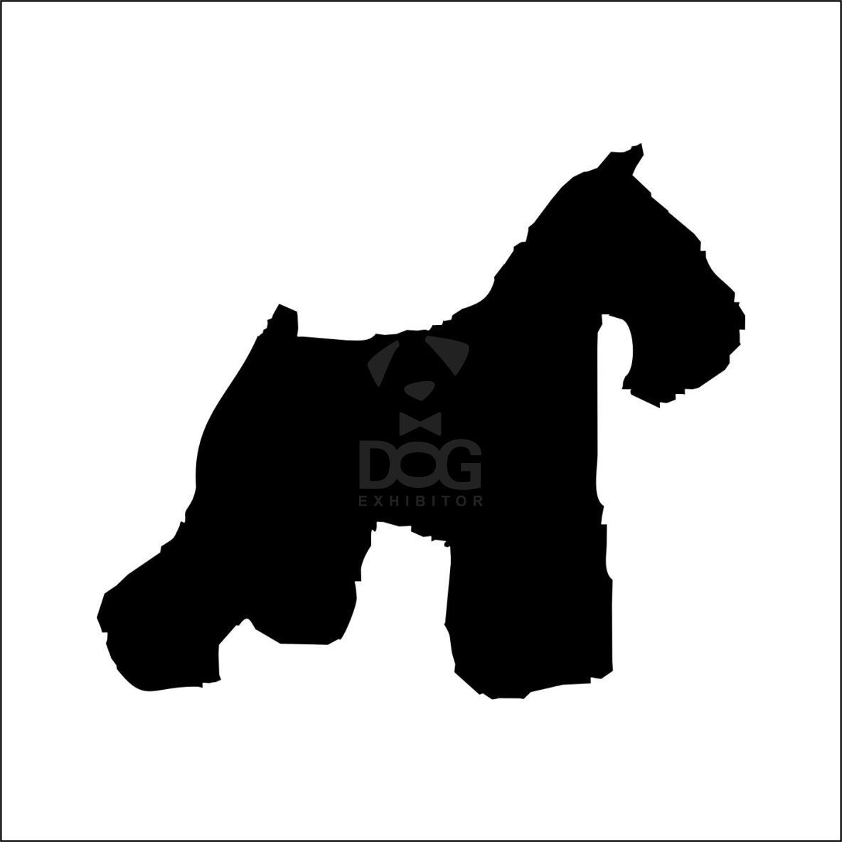 1184x1184 Schnauzer Silhouette Stickers
