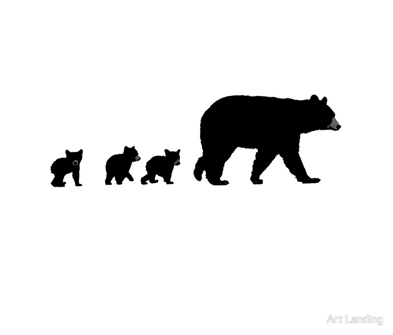 800x682 Mama Bear And Her Cubs. Travel Mugs By Art Landing Redbubble