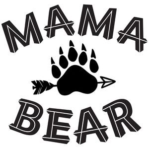 300x300 Mama Bear Silhouette Design, Silhouettes And Bears