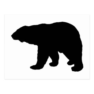307x307 Bear Silhouette Postcards Zazzle