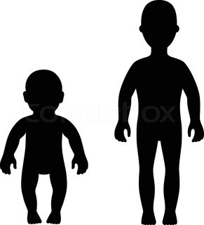 291x320 Silhouette Of Bicyclist And Child Stock Vector Colourbox