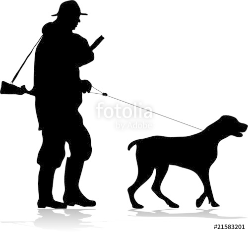 500x468 Hunter And Dog Silhouette Stock Image And Royalty Free Vector