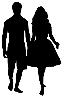 221x340 Man And Woman Silhouette Clip Art Couple Clipart Image