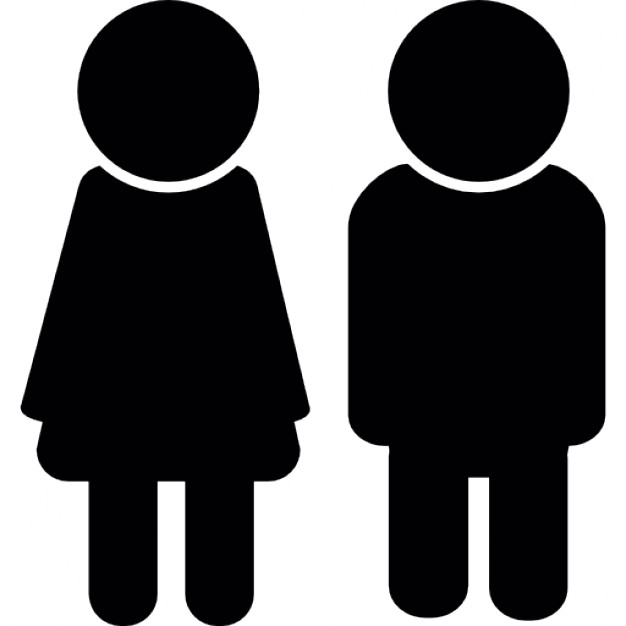 626x626 Man And Woman Standing Silhouette Icons Free Download