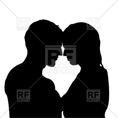 400x400 Silhouette Of Man And Woman Free Download Vector Clip Art Image