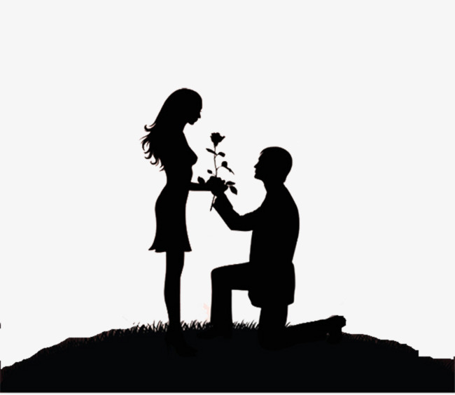 650x564 Silhouettes Of People To Marry, Men And Women, Propose, Sketch Png