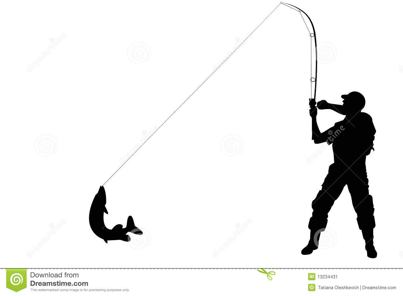 1300x957 Man Fishing Silhouette Clipart