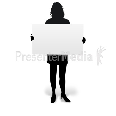 400x400 Woman Holding Board Silhouette