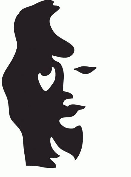 440x594 Creative Man And Woman Silhouettes Vector Set 01