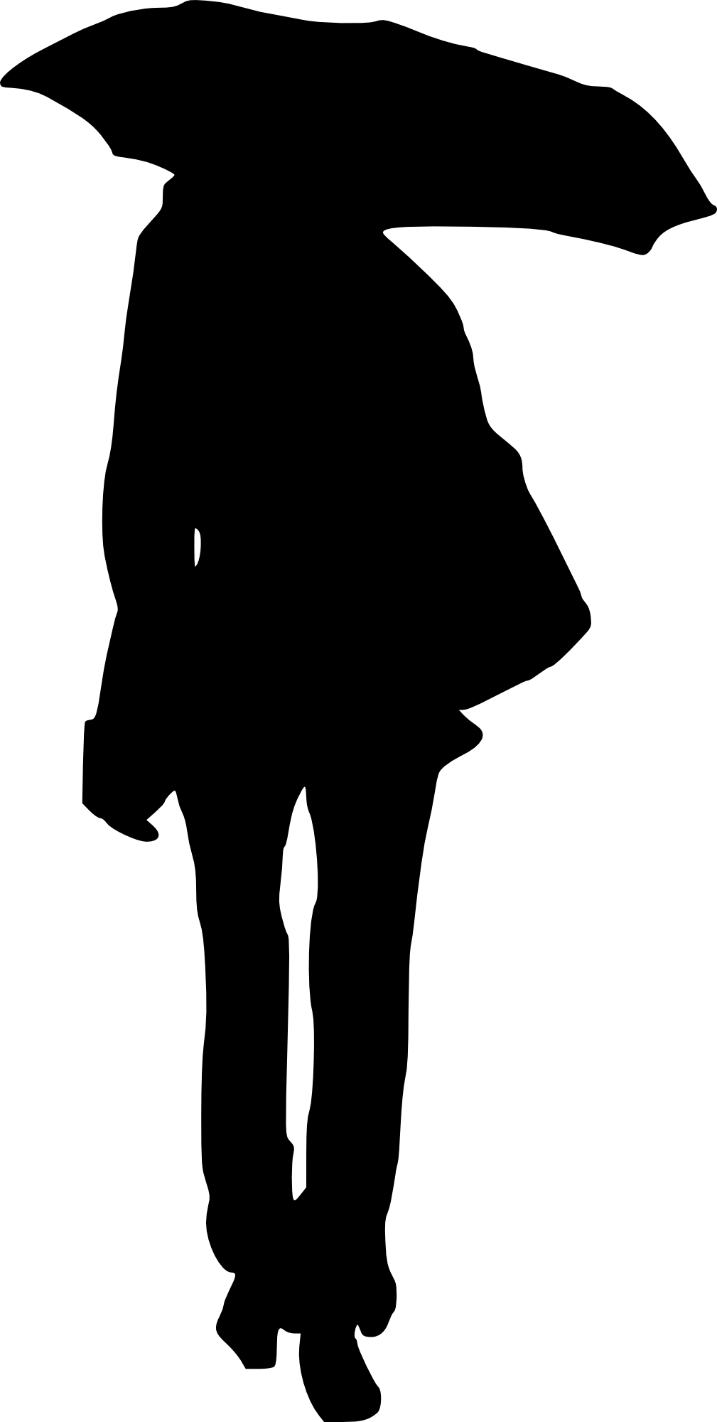 Man And Woman Under Umbrella Silhouette