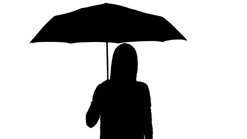 852x480 Silhouette A Man Holding An Umbrella Black Front Silhouette