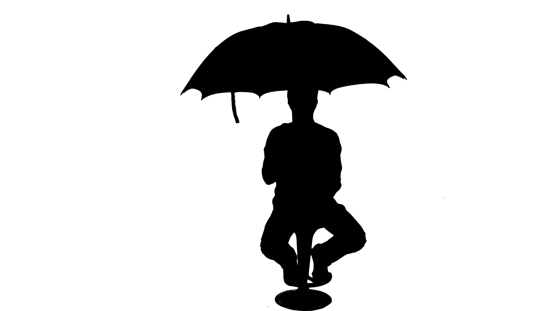 1920x1080 Umbrella Playing Man Silhouette