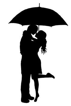 236x354 Umbrella Silhouette Vector Silhouette Of The Woman With The Dog