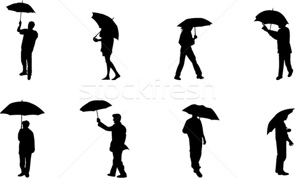 600x363 Umbrella Silhouettes Vector Illustration Slobodan Djajic
