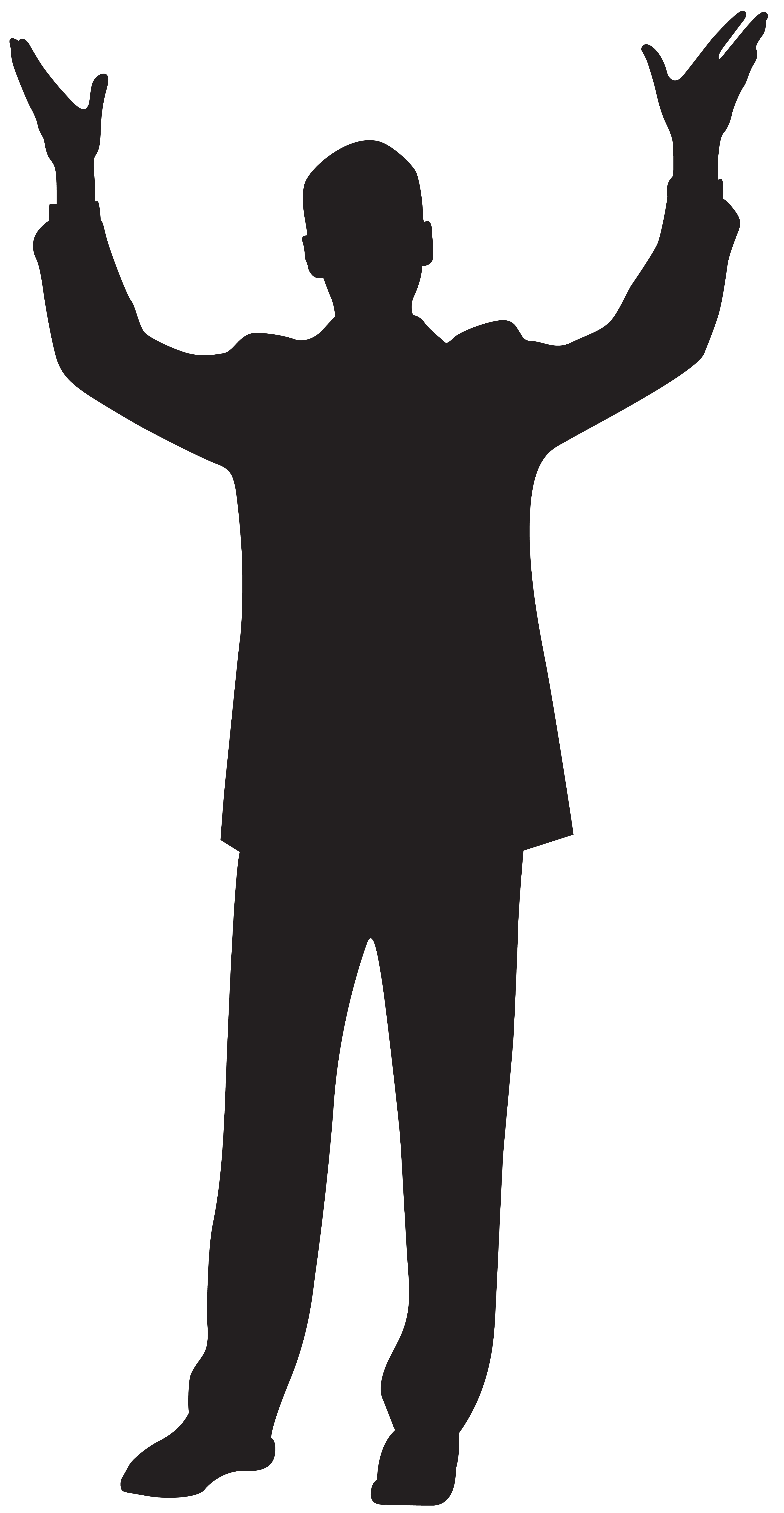 4147x8000 Man With Hands Up Silhouette Clip Art Imageu200b Gallery