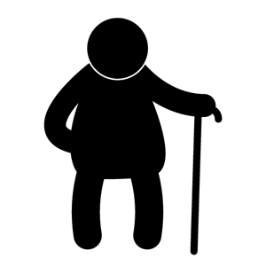 300x300 Old Man Silhouette Clip Art