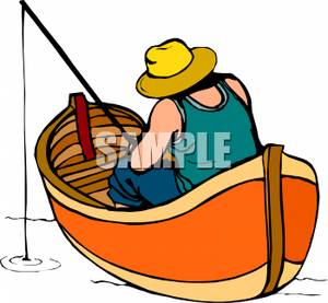 300x277 Fishing Boat Clipart Man Fishing