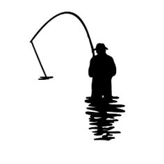 236x236 Man Fishing Silhouette Silhouette Of A Fisherman With Martin